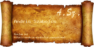 Andris Szabolcs névjegykártya
